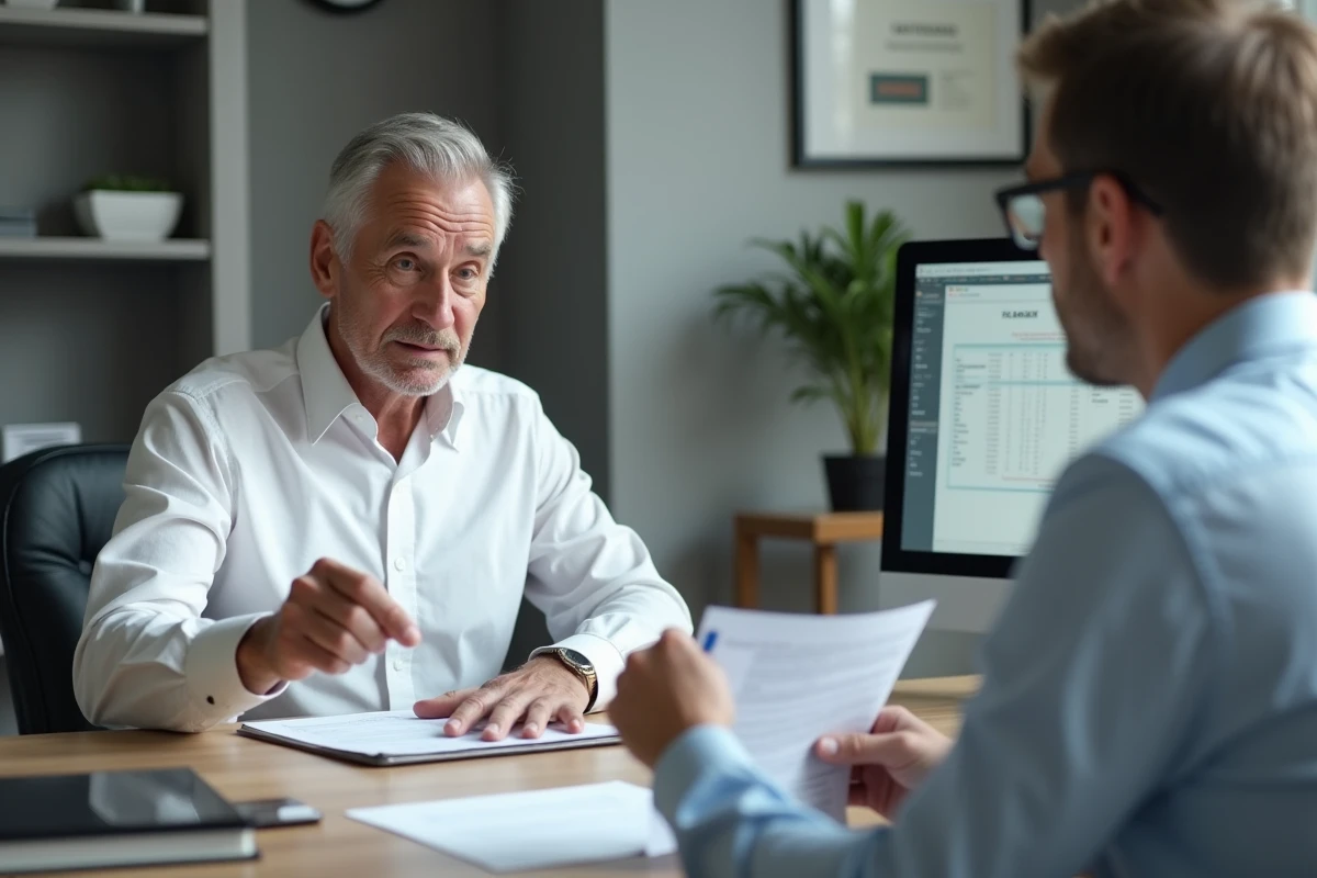 Contribuable consultant un conseiller fiscal au sujet d'un retard sur le formulaire H1 des impôts